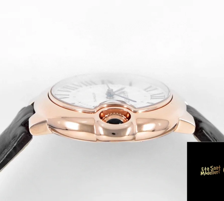 Replica Ballon Bleu de Cartier 33mm Paslanmaz Çelik ve Pembe Altın Kadın Saat Görseli