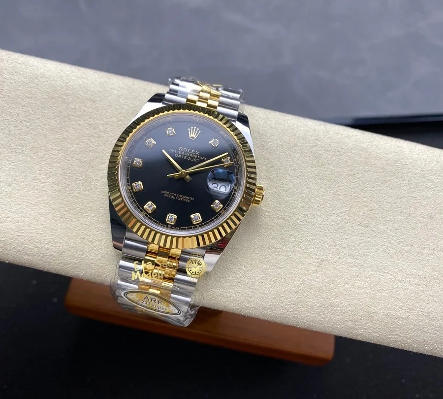 Replica Rolex Datejust 41 M126333 0006 Siyah Kadran Pırlanta İndeksli Erkek Saat