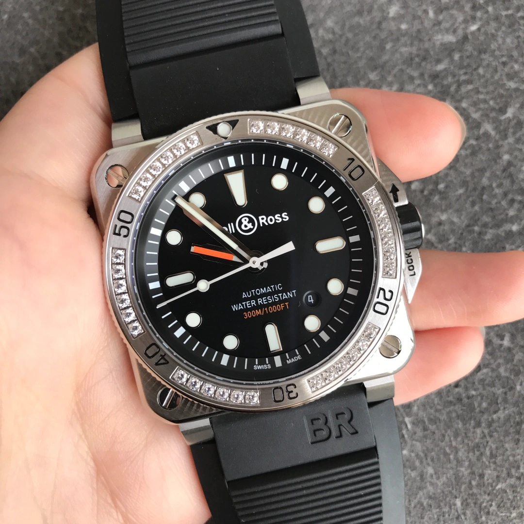 Replica Bell & Ross BR 03-92 Black Dial Diver 92-D-BL-ST/SRB Siyah Kadran Erkek Saat