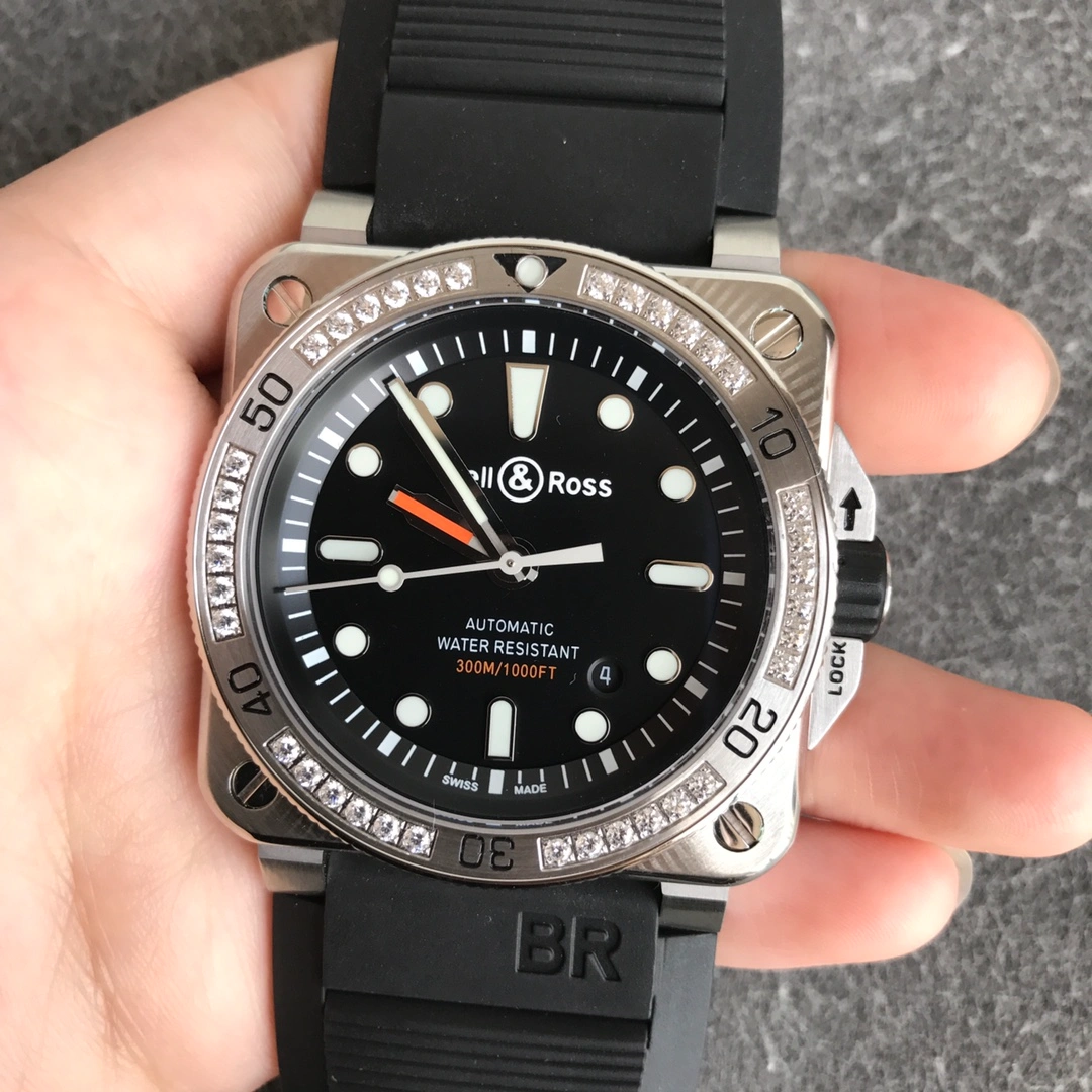 Replica Bell & Ross BR 03-92 Black Dial Diver 92-D-BL-ST/SRB Siyah Kadran Erkek Saat