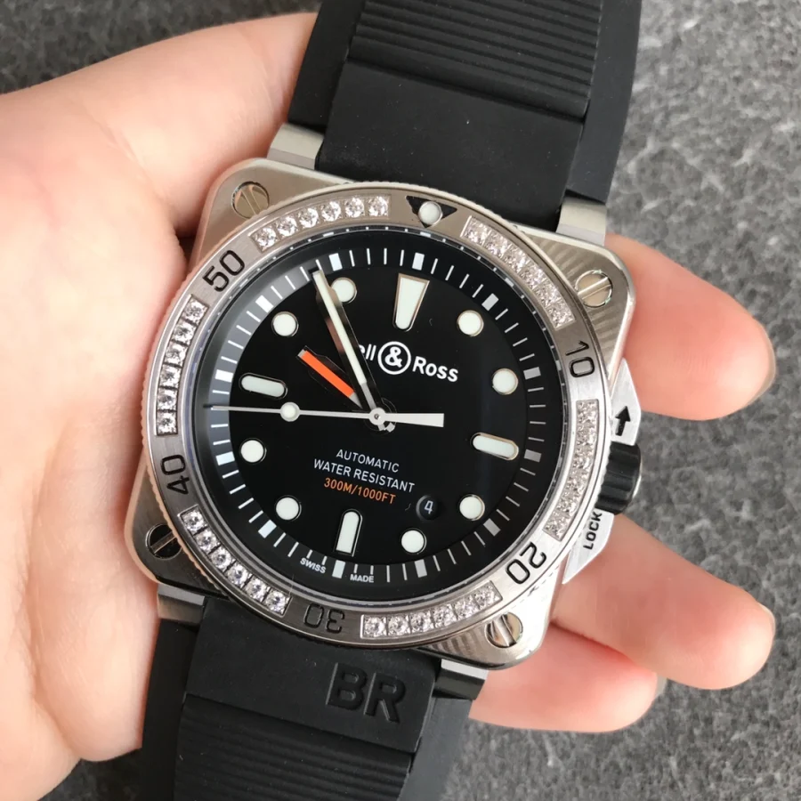 Replica Bell & Ross BR 03-92 Black Dial Diver 92-D-BL-ST/SRB Siyah Kadran Erkek Saat