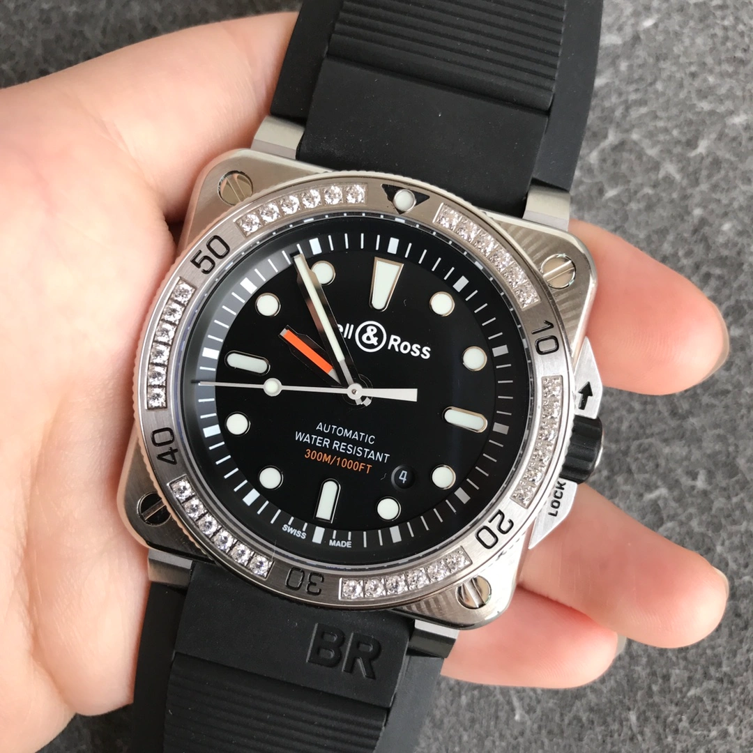 Replica Bell & Ross BR 03-92 Black Dial Diver 92-D-BL-ST/SRB Siyah Kadran Erkek Saat