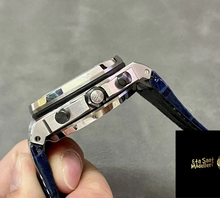 Replica Audemars Piguet Royal Oak Offshore 26170ST Mavi Kayış Paslanmaz Çelik Saat