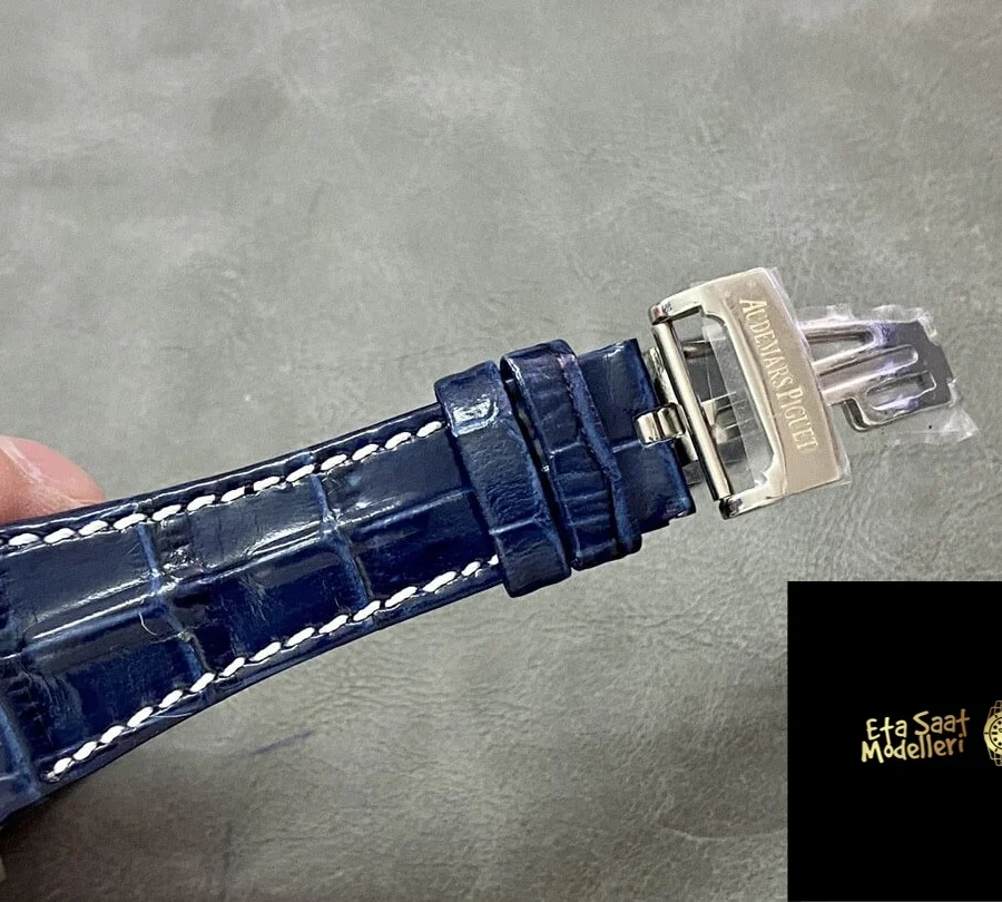 Replica Audemars Piguet Royal Oak Offshore 26170ST Mavi Kayış Paslanmaz Çelik Saat