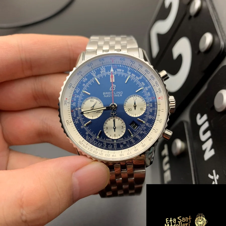 Breitling Navitimer AB0127211C1A1 ETA (Swiss) Otomatik Mavi Kadran Super Clone Saat